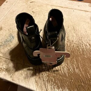 Sam & Libby Black Boots with Pink Accent